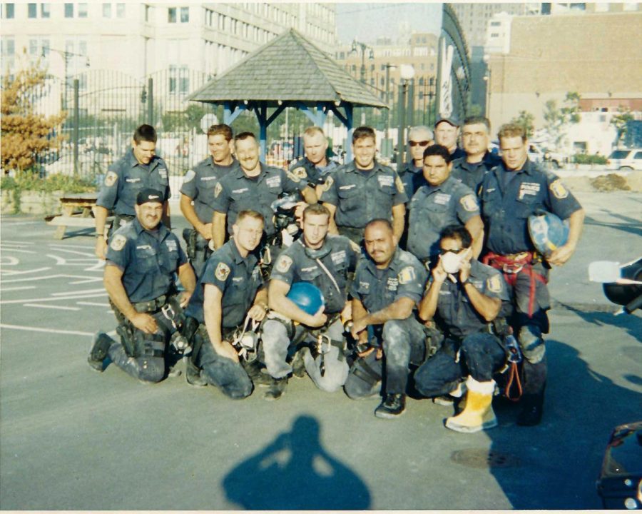 Yonkers Police at Ground Zero. Lower Manhattan, New York City, 9/11/2001.