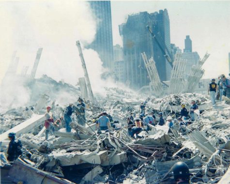  The destruction at Ground Zero. Lower Manhattan, New York City, 9/11/2001.