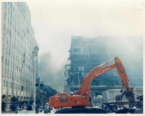  The destruction at Ground Zero. Lower Manhattan, New York City, 9/11/2001.