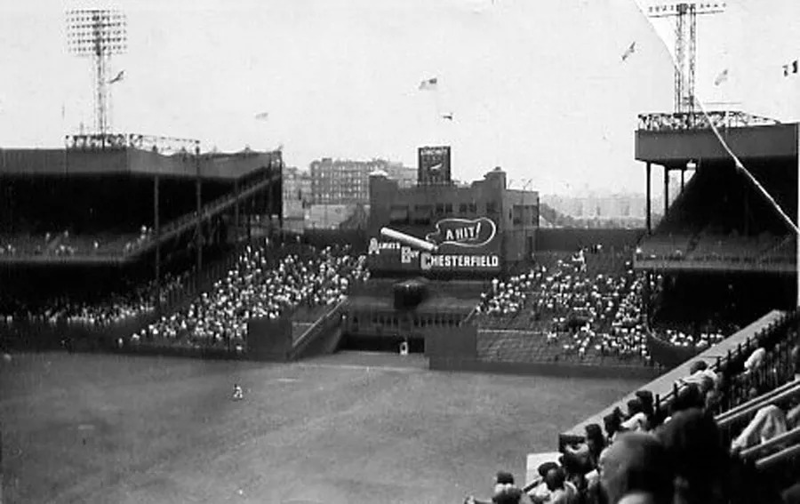 A view of center field at the Polo Grounds in the 1950s. 